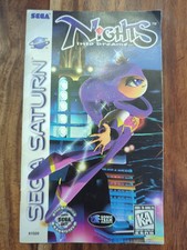 Nights Into Dreams (Sega Saturn, 1996) - MANUAL ONLY - With Registration Card!