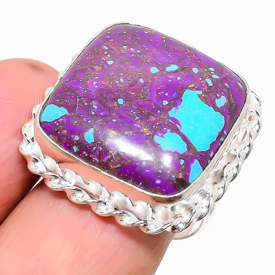 Blue Sapphire Gemstone 925 Sterling Silver Ring Size 9 f081