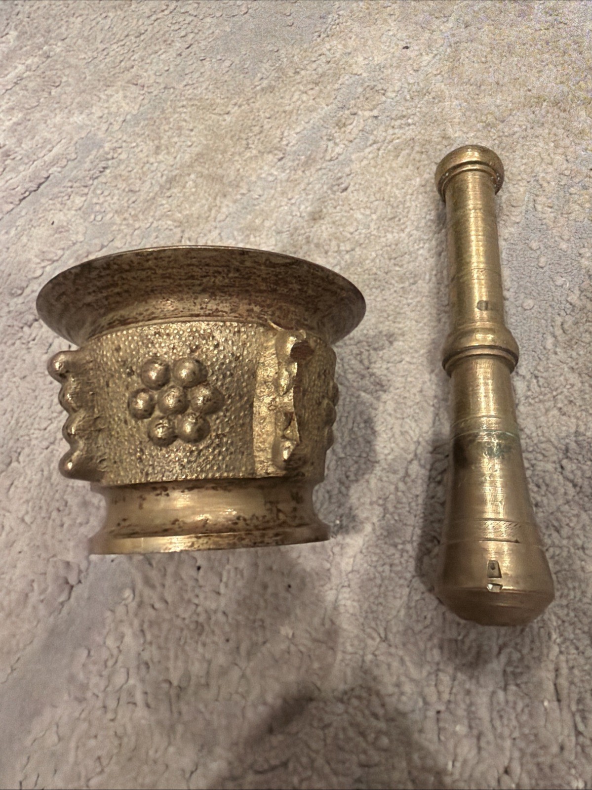 VTG Heavy Solid Brass Apothecary Mortar & Pestle