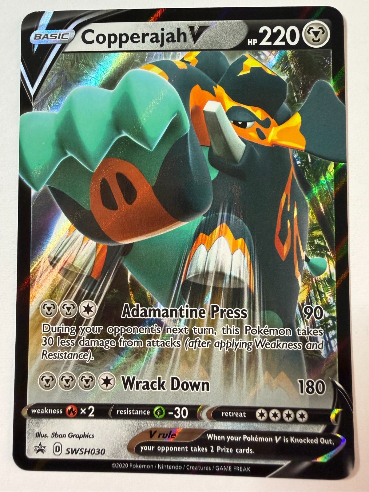 Pokémon TCG Copperajah v Black Star Promo Card SWSH030