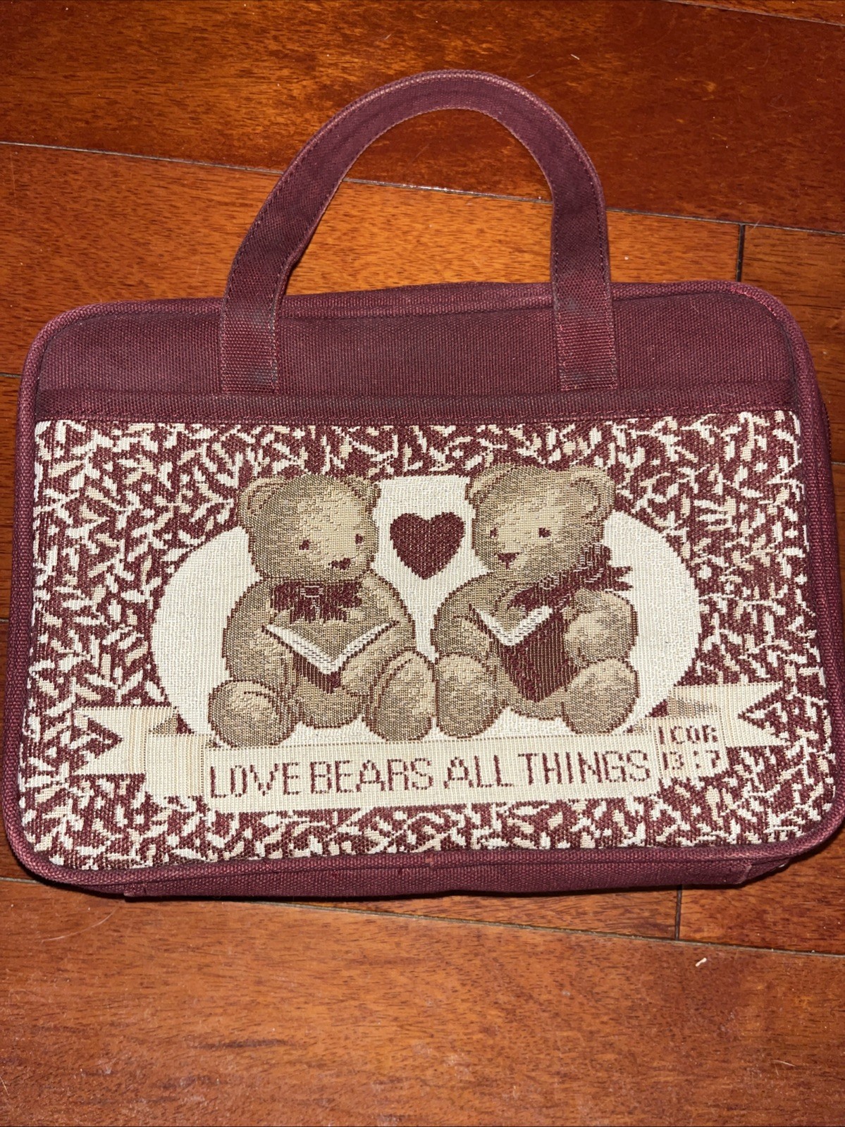 Vintage Teddy Bear  Tapestry Bible Cover Zondervan Gifts