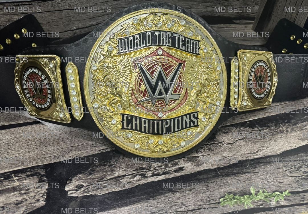 Universal Heavyweight World Tag Team Championship Replica Title Belt Diecast 4MM