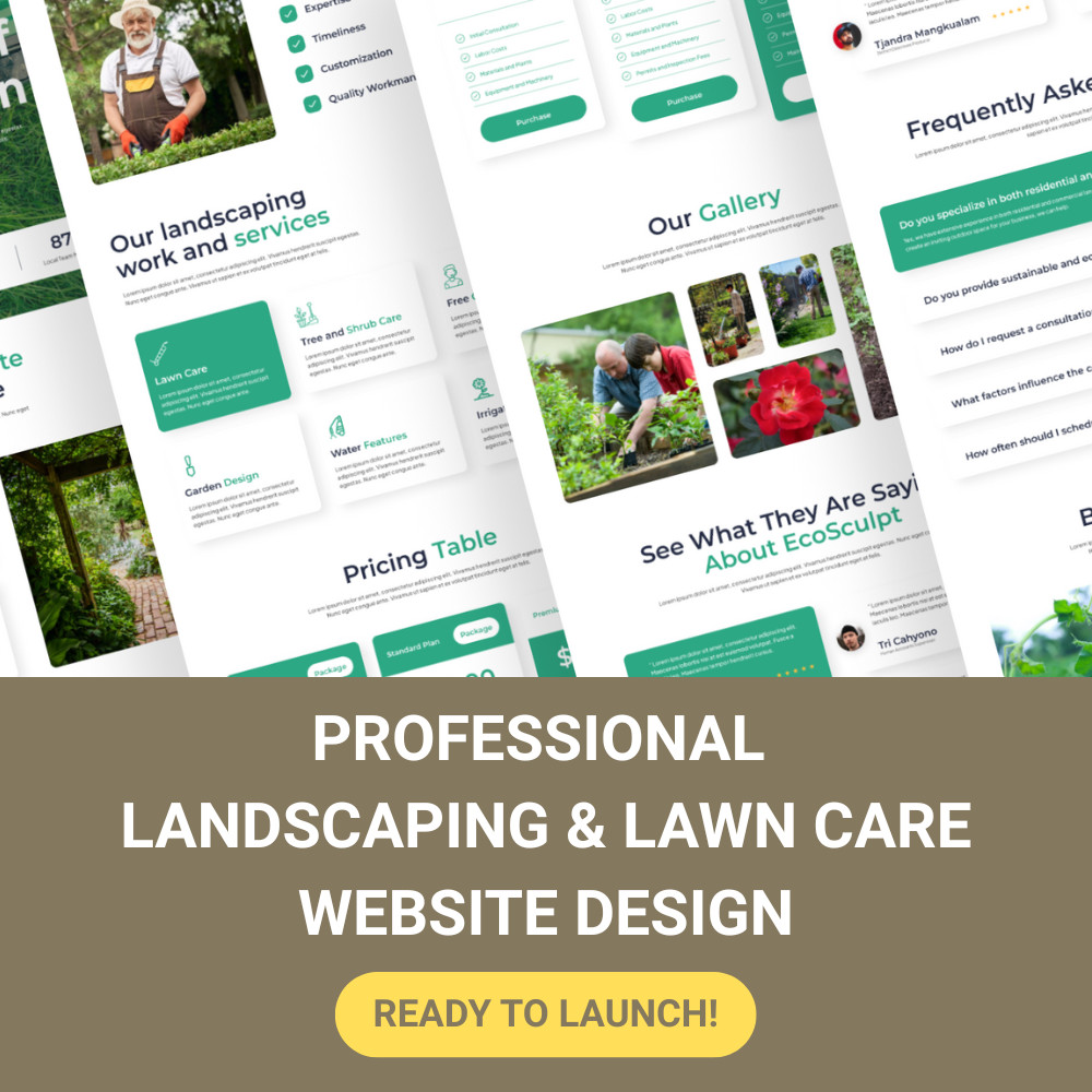 🔥 Landscaping Landing Page Design 🌿 Lawn Care Website | Mobile Friendly