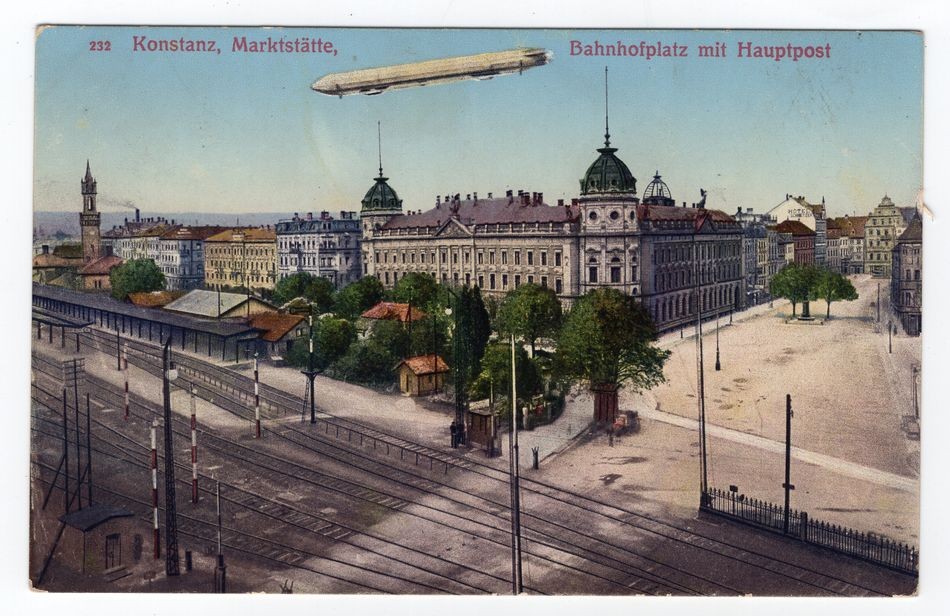 Zeppelin/Airmail AK ZEPPELIN On KONSTANZ Market Unused (EA2480)