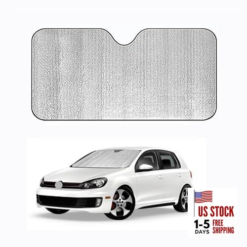 Sun Shade Car Front Windshield Front Window Cover Foldable Reflective M Silver