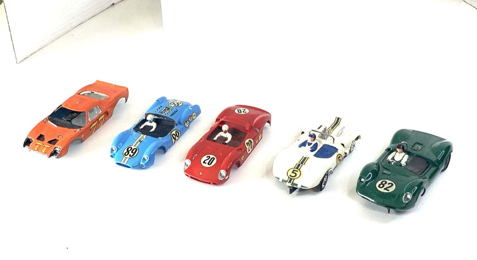Vintage Slot Cars 1/32 Scale Lot of 9 Russkit, Strombecker, Monogram