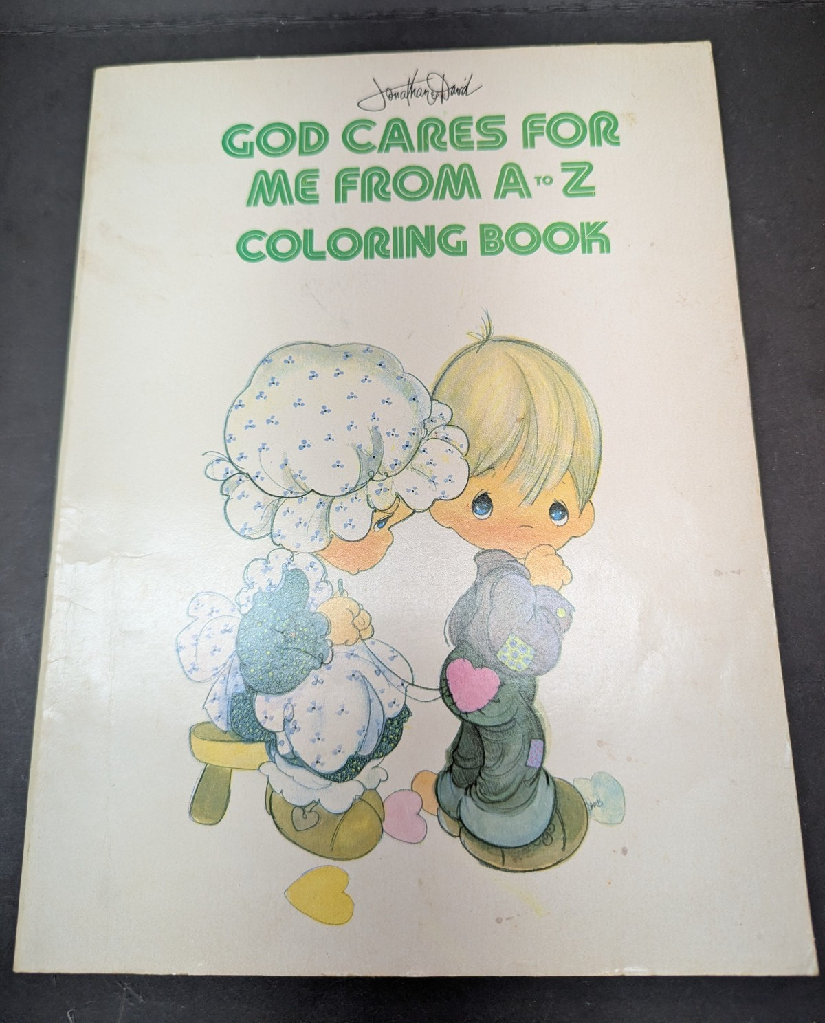 God Cares For Me From A to Z 1979 Coloring Book by William Biel Paperback VTG