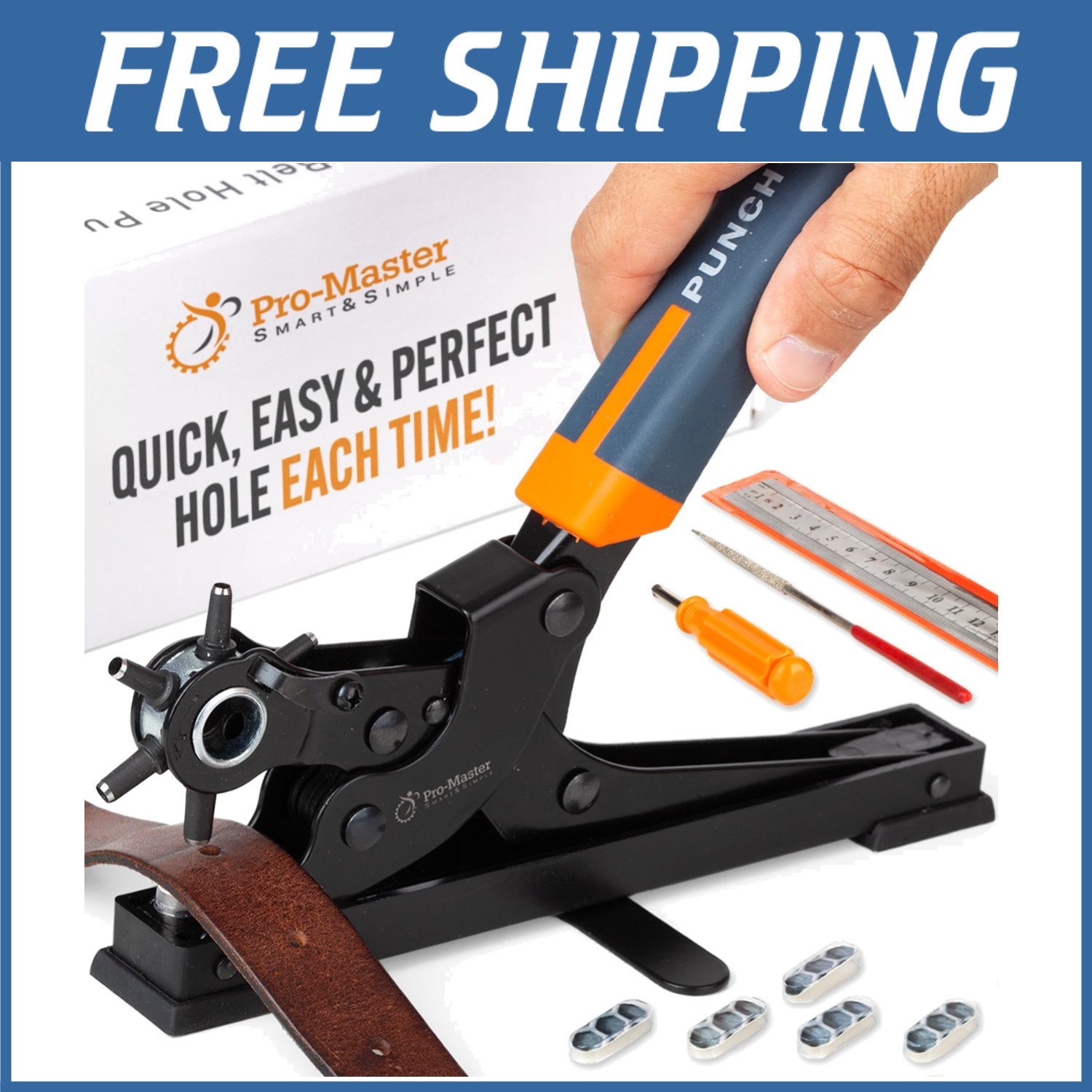 Easy-to-Use Leather Punch for Belts & Crafts