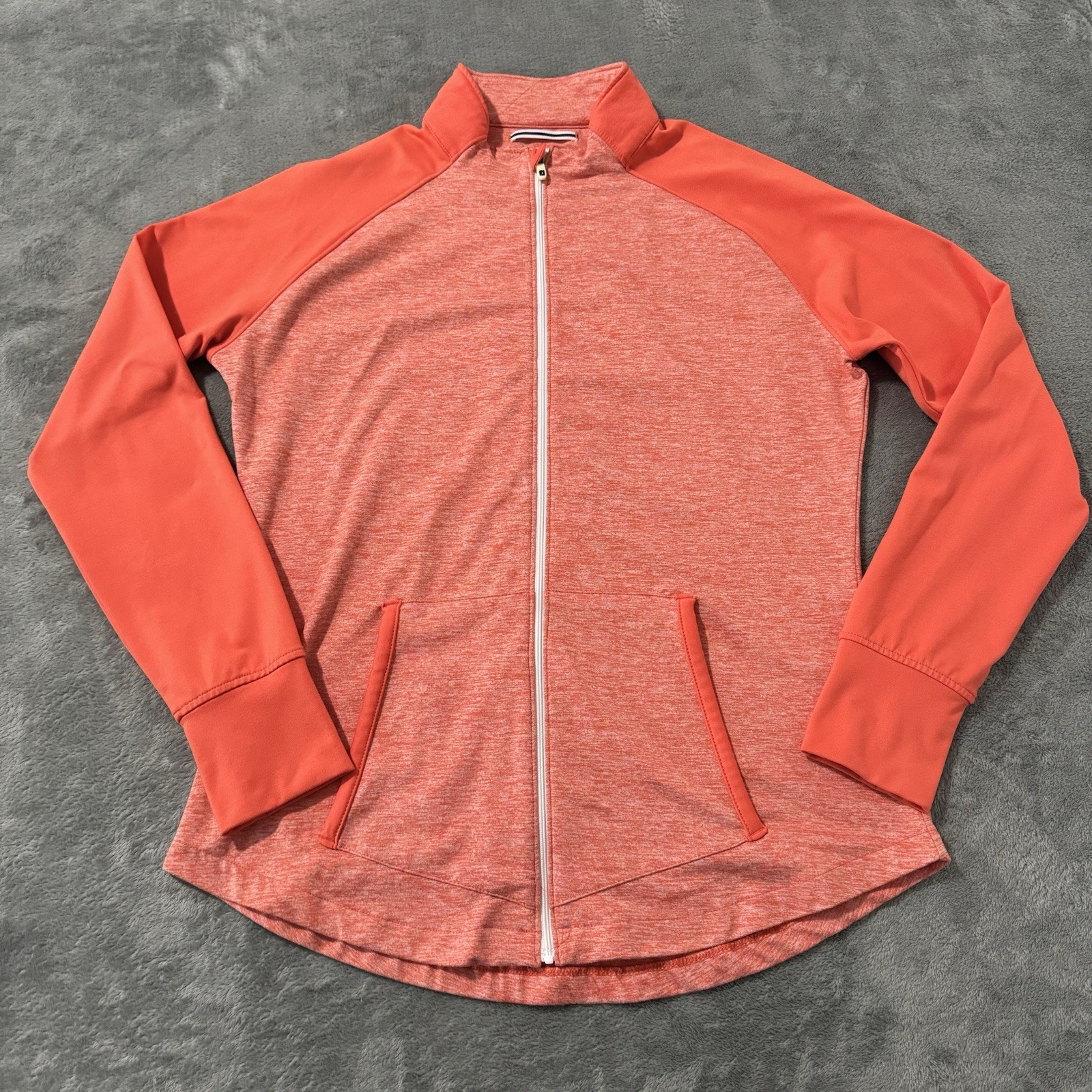 Footjoy Full Zip Golf Light Weight Jacket Orange Salmon Women's Large