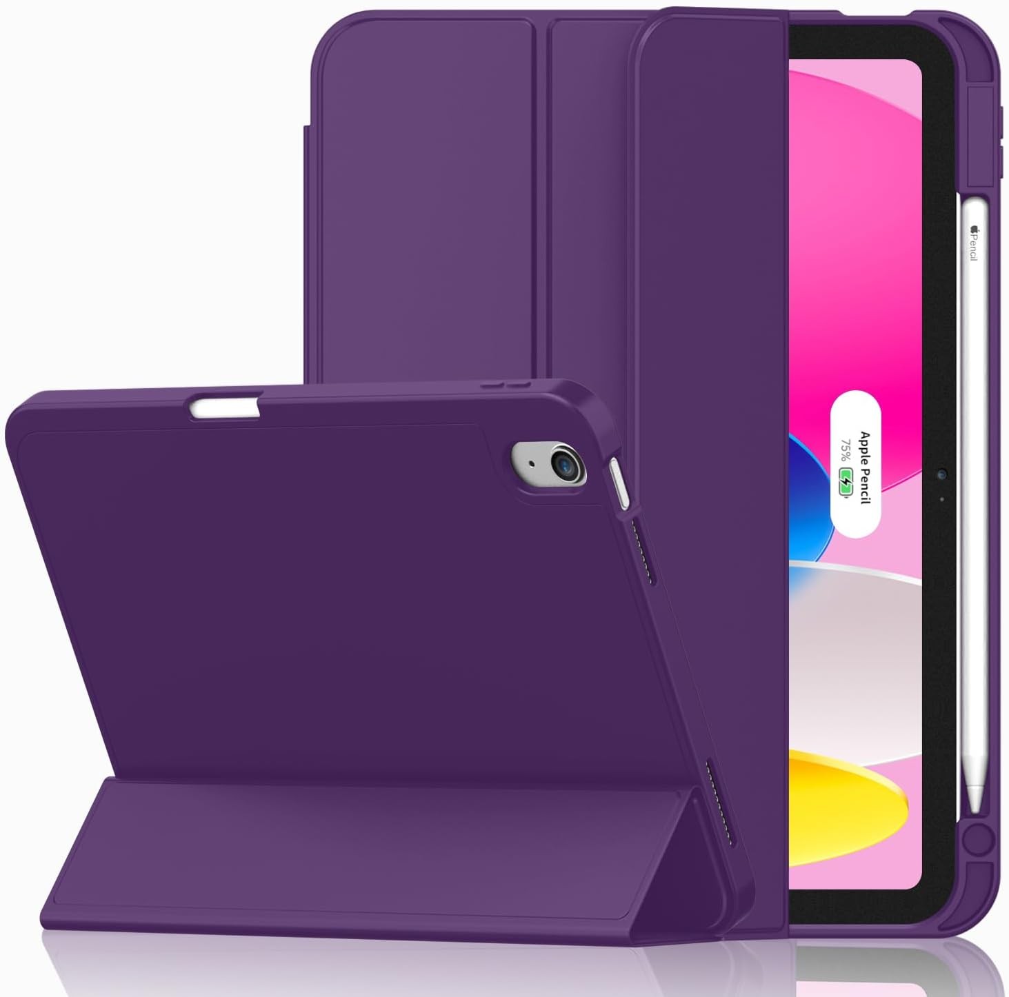 Case for iPad 10th Gen 11'' 2025 Trifold Stand Smart Cover w/ Pencil Holder