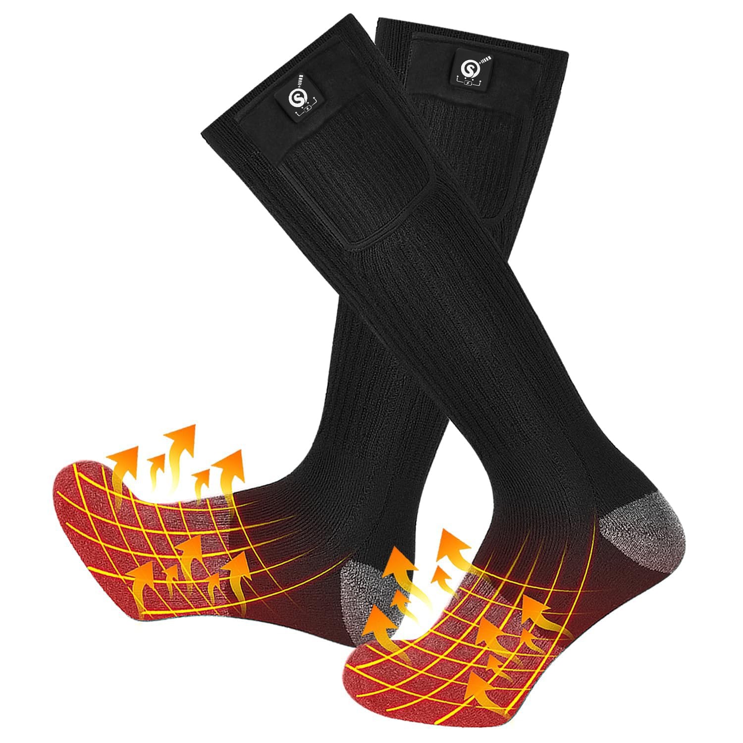 SNOW DEER Heated Socks,Men Women Electric Battery Socks Foot