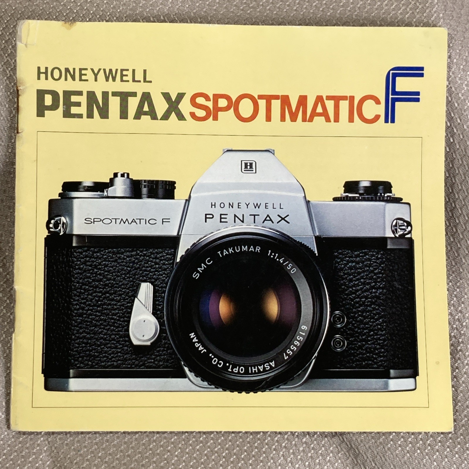 Vintage 60's to 70's, Pentax Spotmatic F, Camera Instructions 37 Pg, English