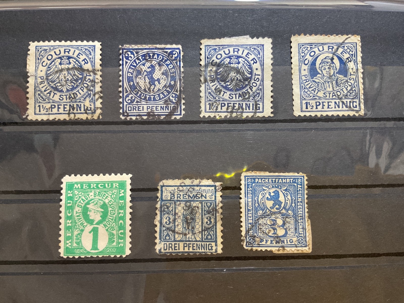 German private courier mounted mint or used stamps   B3572