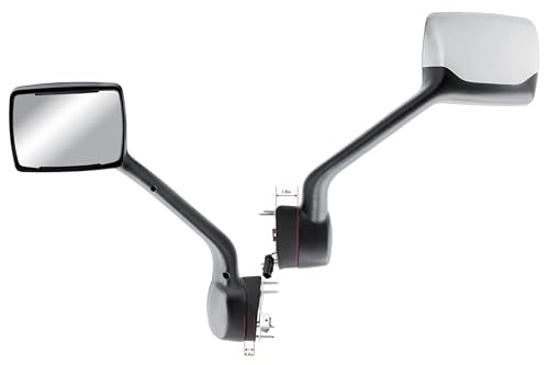 Replacement Driver Left Side Hood Mirror Chrome Back Chrome Driver (LH) Side