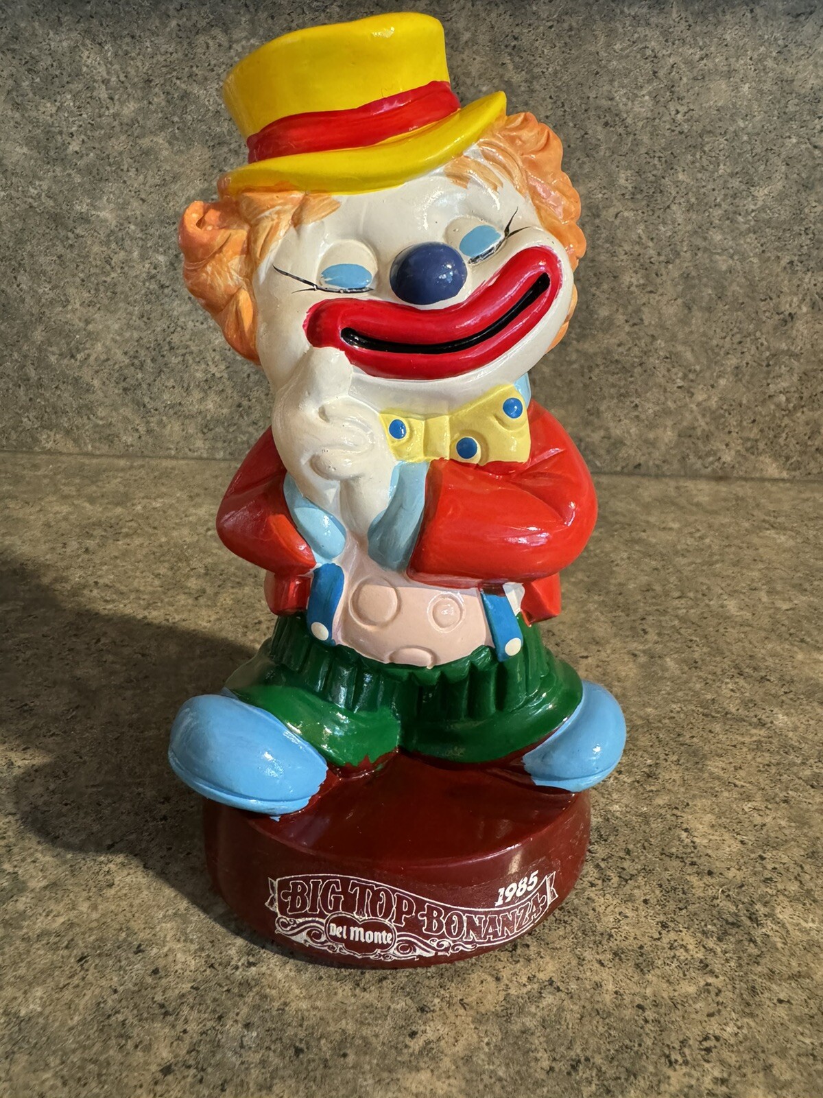 Del Monte Clown Coin Piggy Bank Advertising Promo Retro 1985 Big Top Bonanza