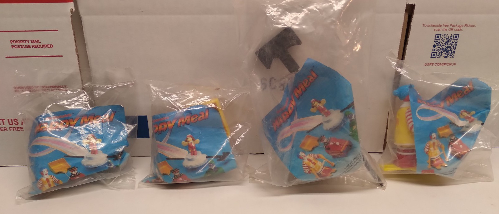 4 VINTAGE 1994 McDONALD'S HAPPY MEAL TOYS - GRIMACE, HAMBURGLAR, BIRDIE & RONALD