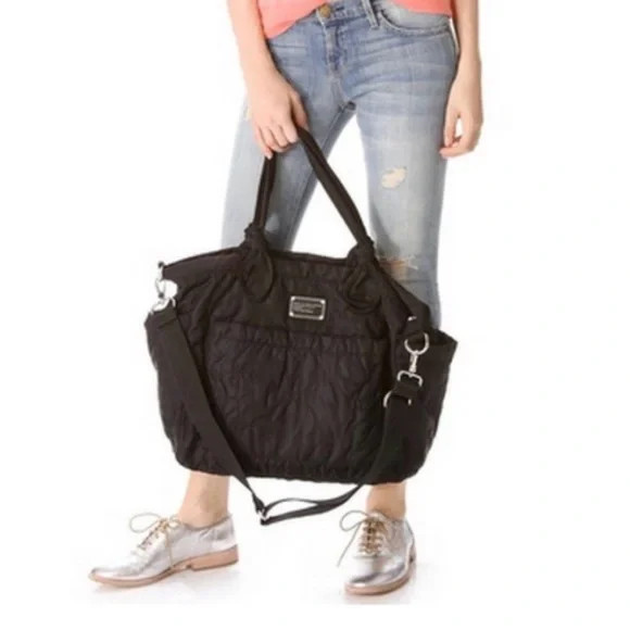 MARC by Marc Jacobs Y2k Nylon Eliz A Baby Diaper Bag Black Designer crossbody