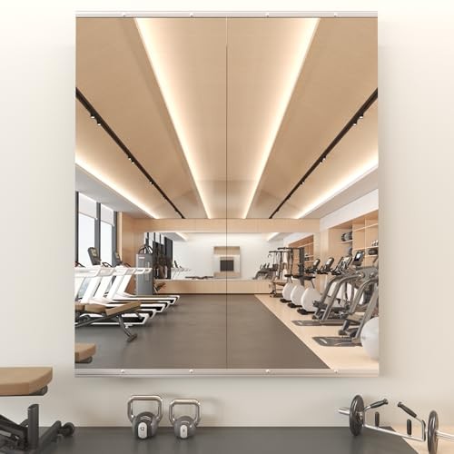 Gym Mirror, 56''X16''(Each) -2PCS Full Body Mirror for Yoga, Garage, Dance 