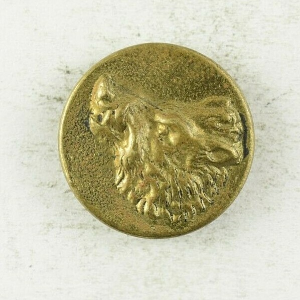 1840s-50s Hunting Wild Boar Button Original 5 E5ET