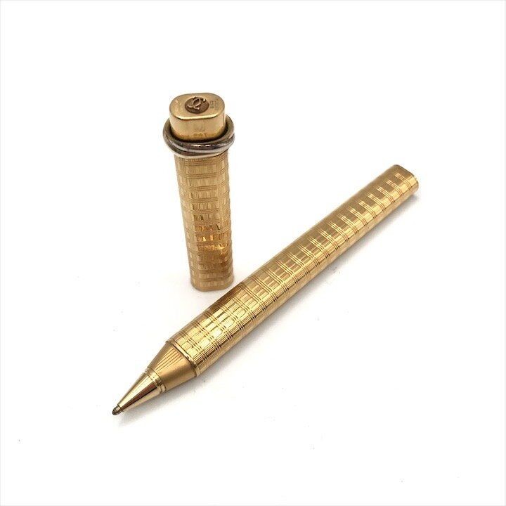 Cartier Trinity Vintage Pen Ballpoint Gold Writing Instrument Stationery 