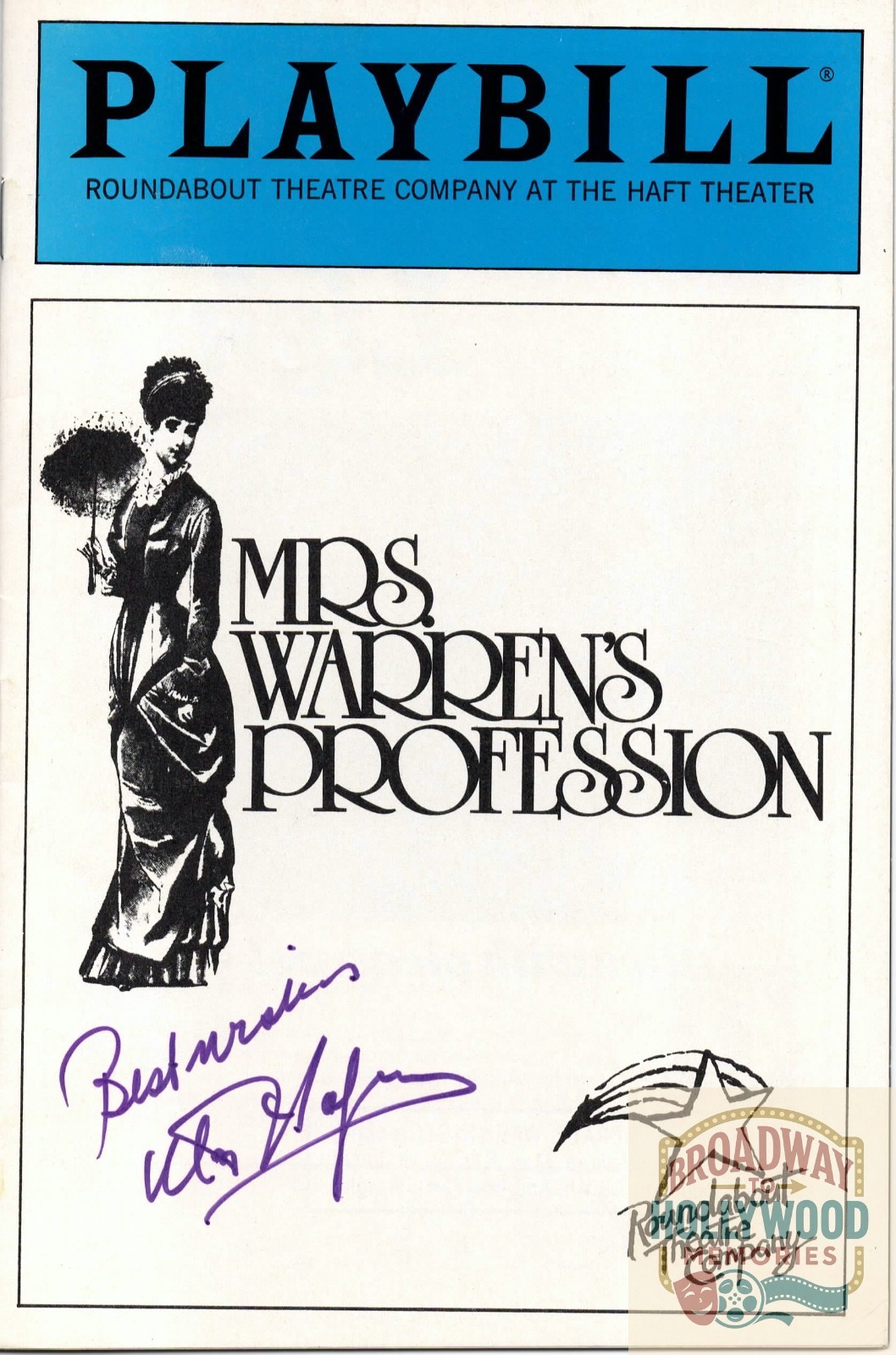SIGNED Uta Hagen Mrs. Warren’s Profession Playbill 1986 Broadway