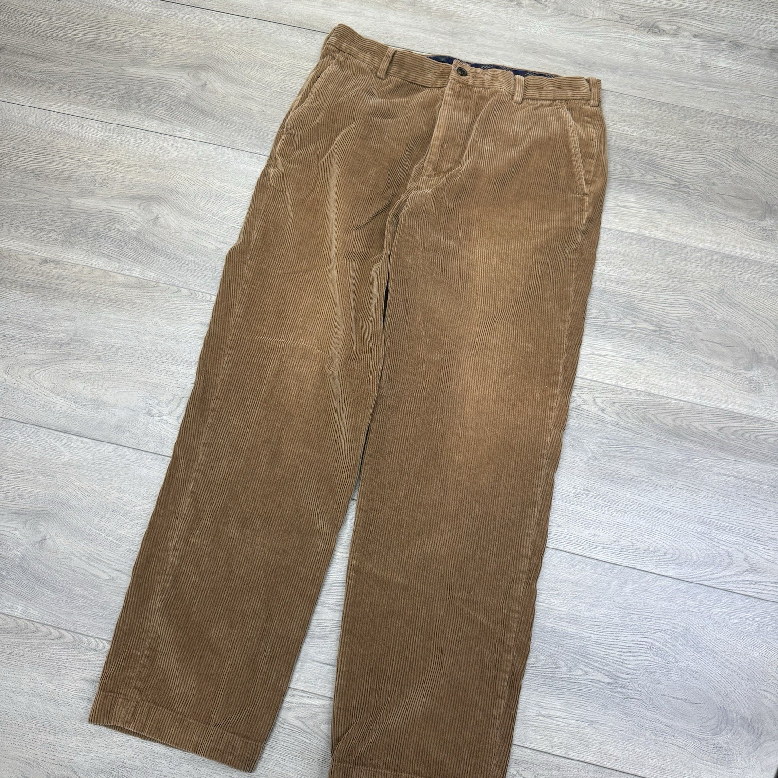 Brooks Brothers Clark Corduroy Brown Tan Pants Men’s Sz 36x32 Business Casual Or