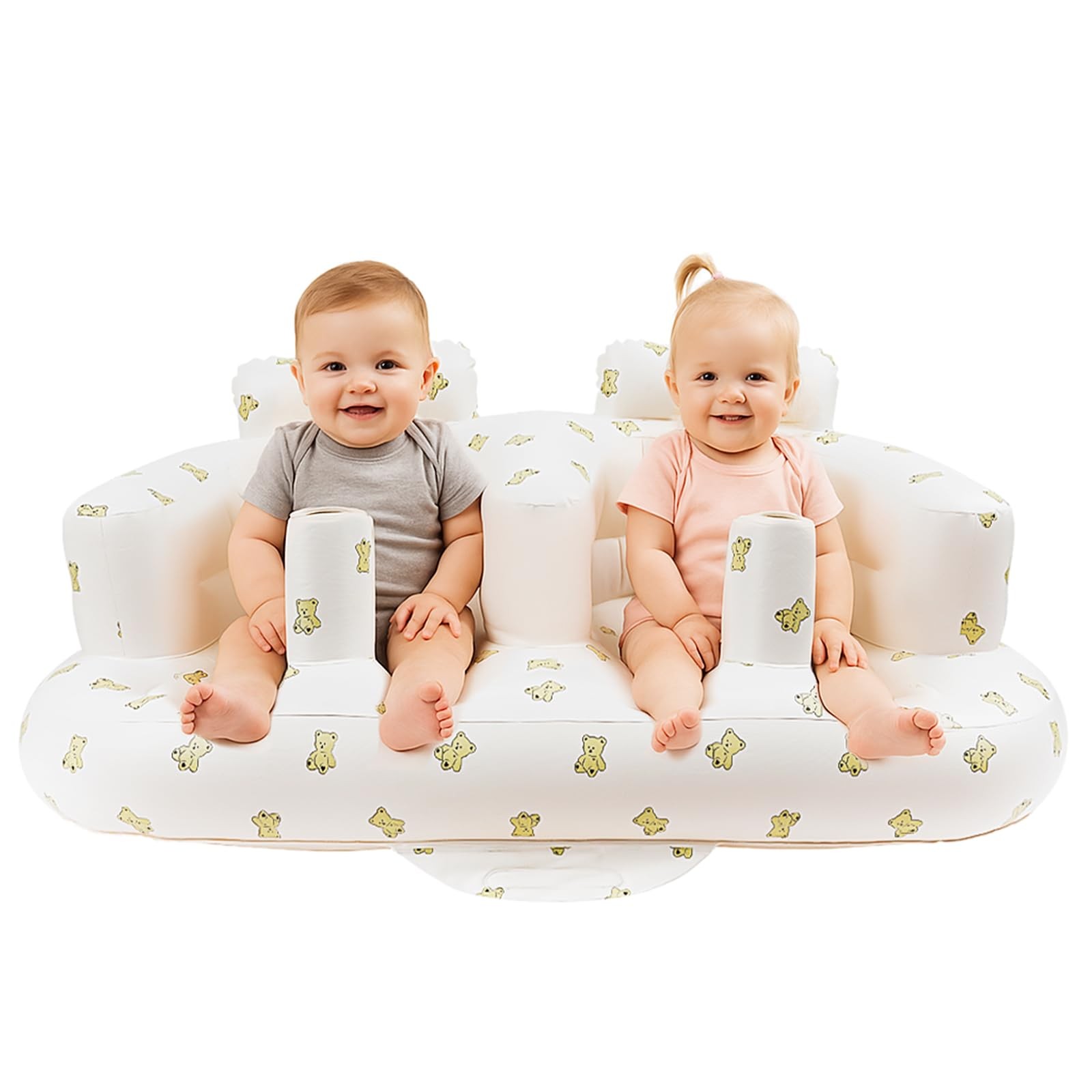Baby Inflatable Seat for Twins Babies 3 Month and Up, Side-by-Side Double Inf...