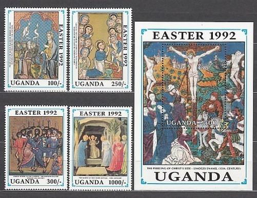 Uganda - Mail Yvert 888/91+H 154 ** Mnh