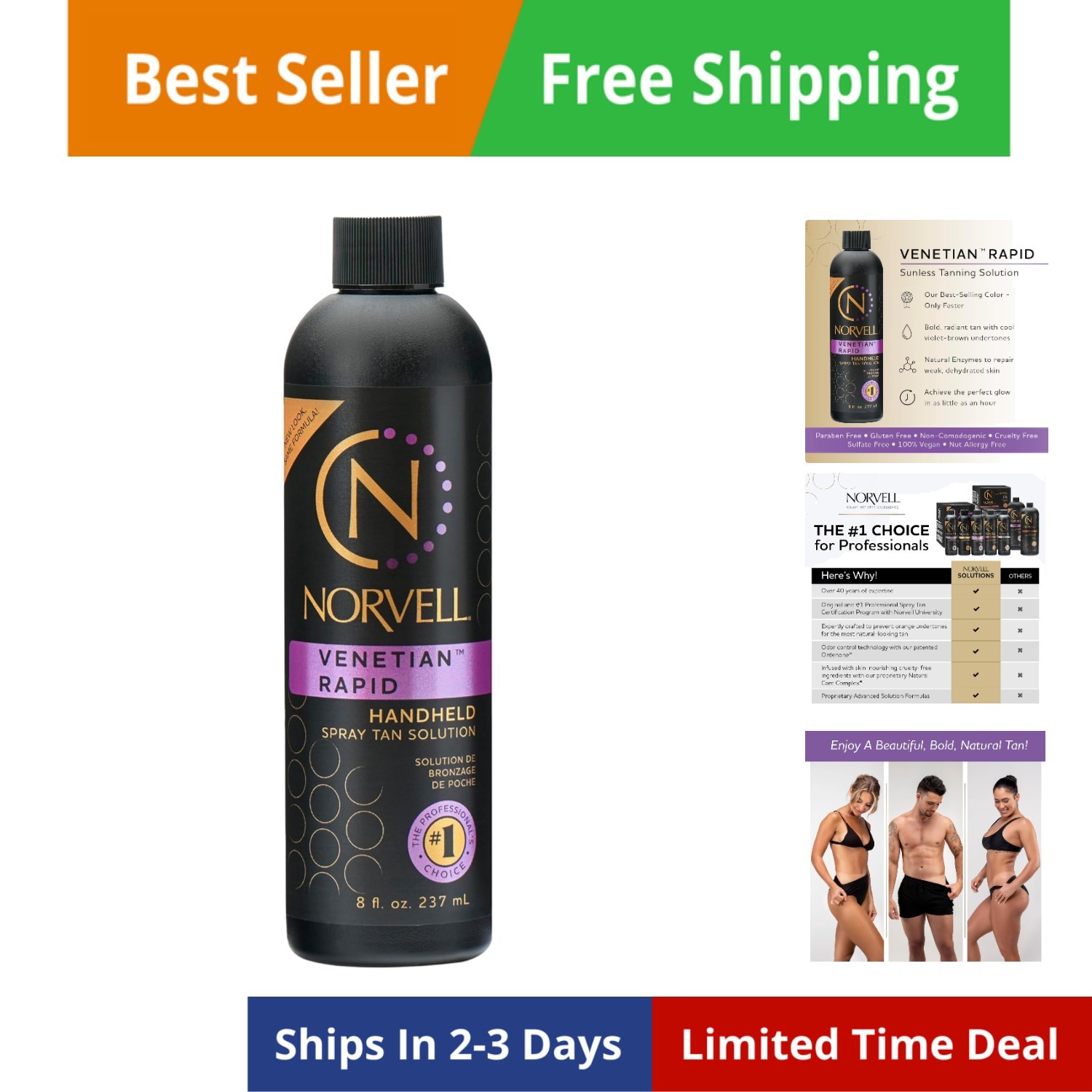 Rapid Spray Tan Solution Venetian One 8 fl oz – Professional Sunless Tanning ...