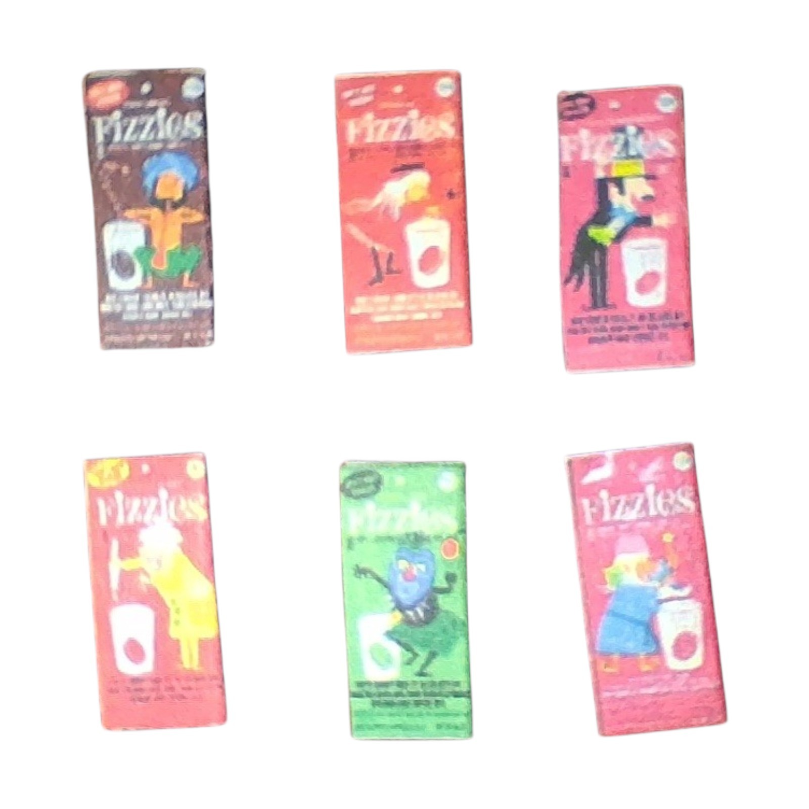Dollhouse Miniature Vintage Fizzies Drink Tablet Packets (Set Of 6)