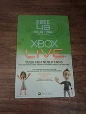 Microsoft XBOX LIVE Trial - Free 48 Hour Trial Gold Subscription XBOX 360 Unused