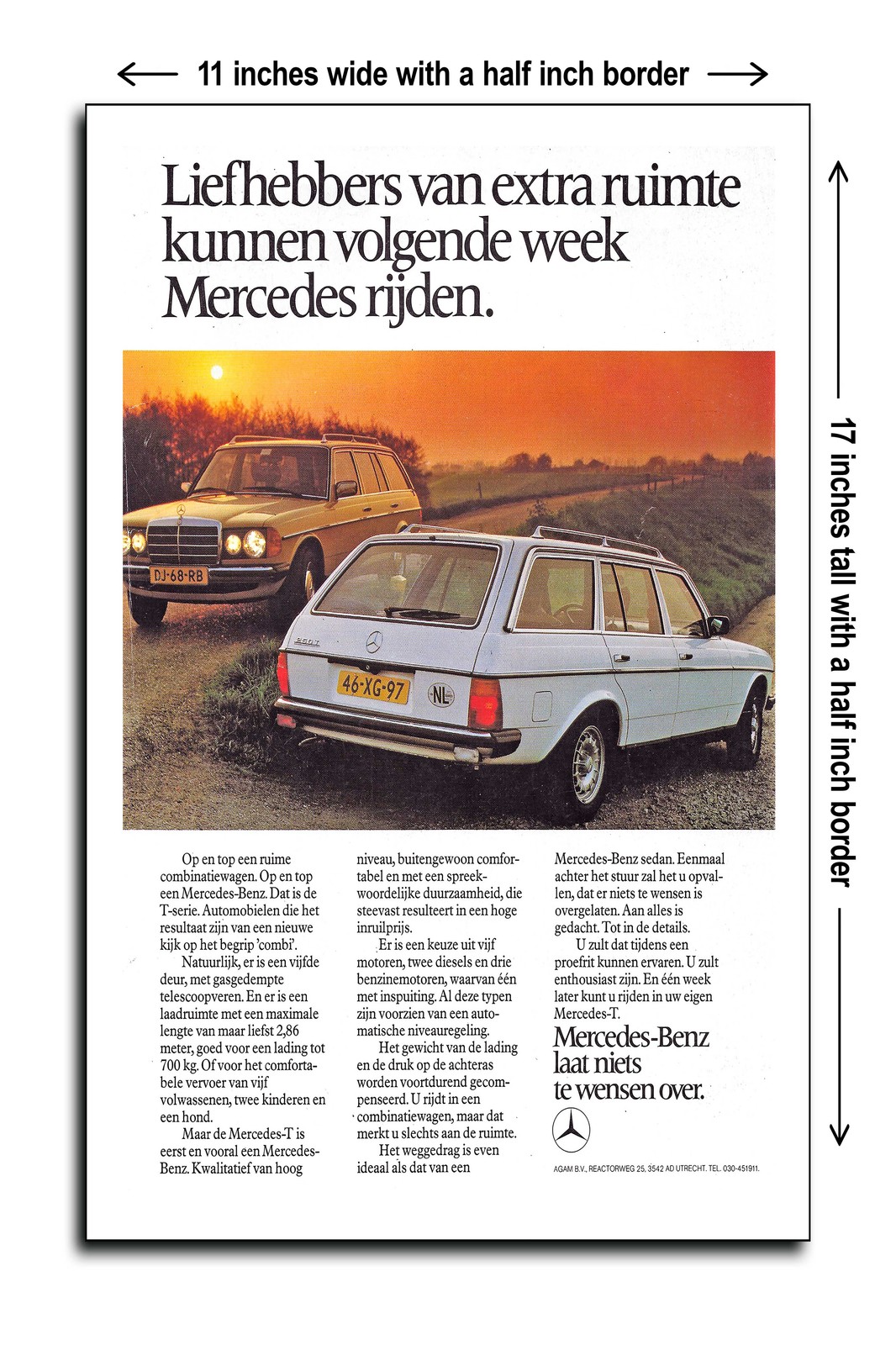 1979 Mercedes Benz T Series - 11x17 Poster