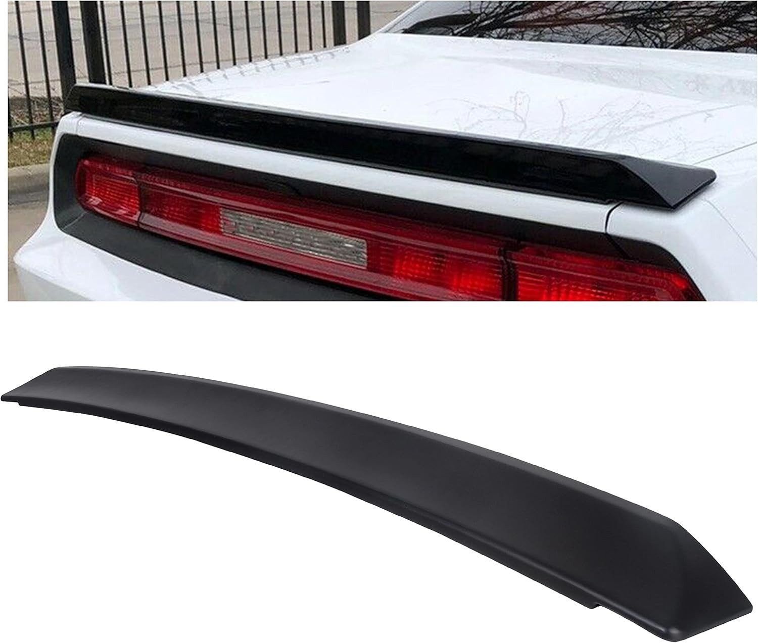  Rear Spoiler Wing Compatible with 2008-2023 Dodge Challenger SRT Style - Rear 