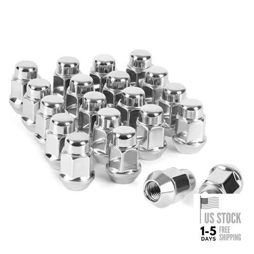  20PCS 14x1.5 Closed End Bulge Acorn 20 PCS - Closed End Bulge Acorn Silver