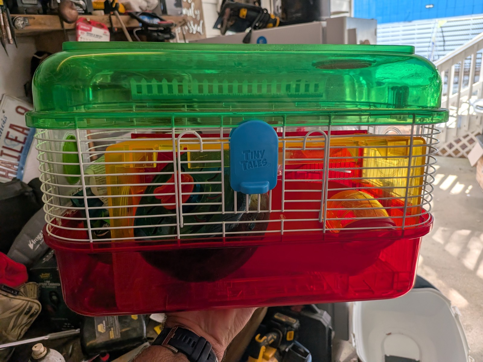 Tiny Tales Small Hamster Cage Single Tier Multicolor Plastic Metal