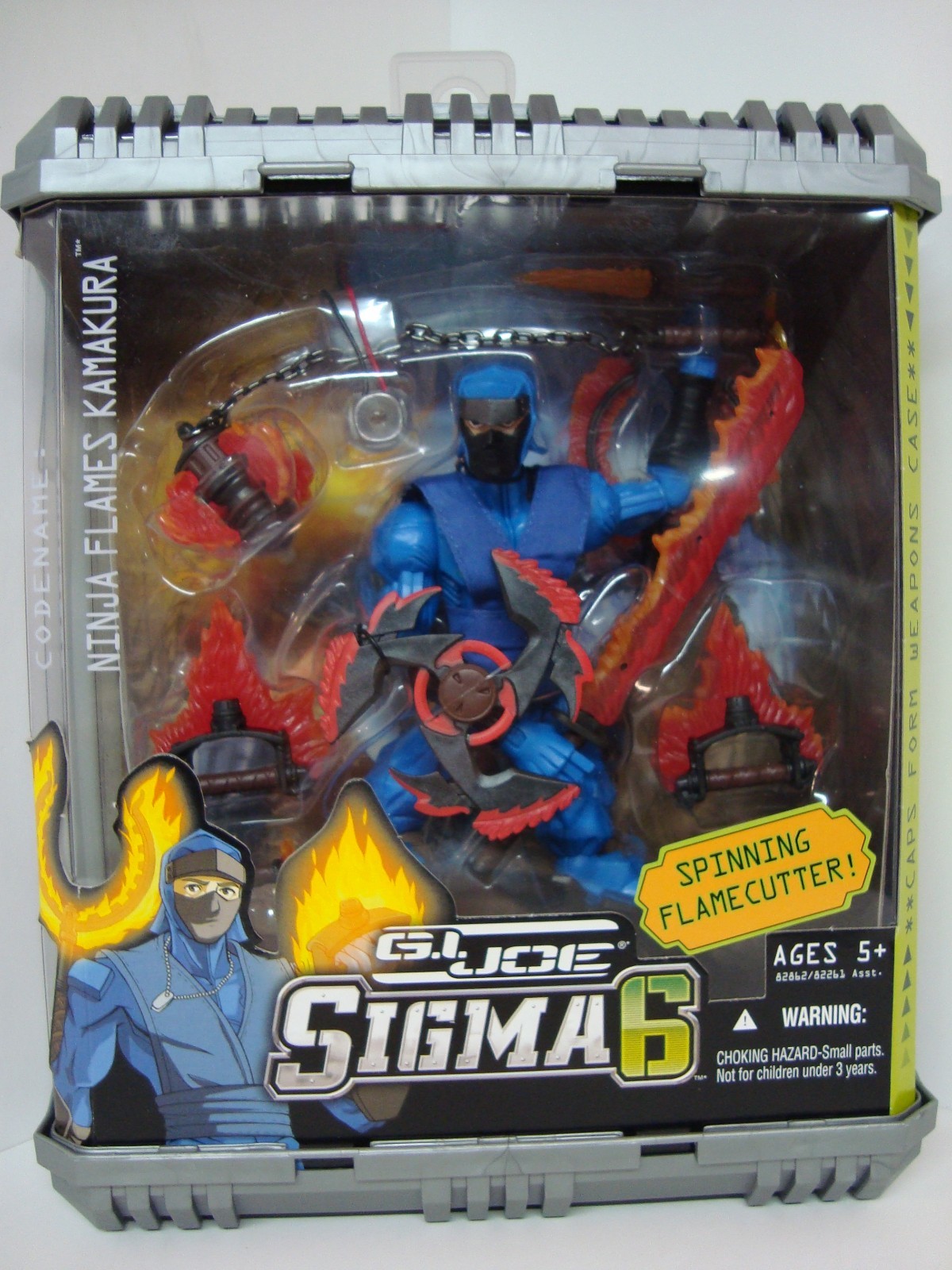 2007 G.I. Joe Sigma 6 Ninja Flames Kamakura 8" Figure Hasbro MIB