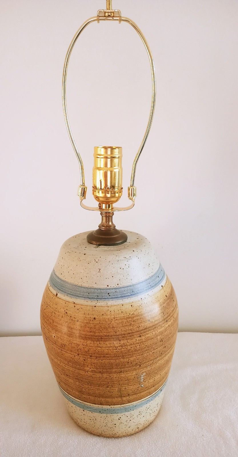 Vintage MCM Studio Art Pottery Signed Haas Table Lamp