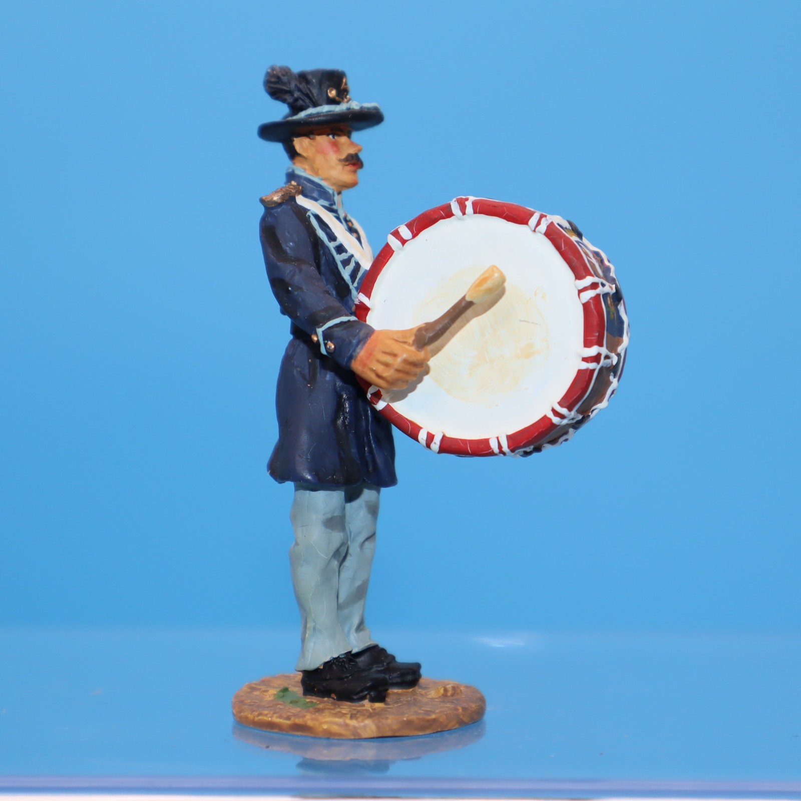 Vintage BRITAINS toy soldier DRUMMER CIVIL WAR 54mm PAINTED - FREE SHIP