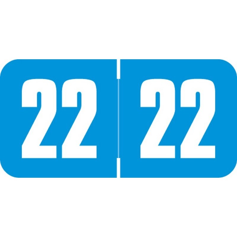 Safeguard Compatible "22" Yearband Labels, Laminated Stock 1-1/2" x 3/4" - 500