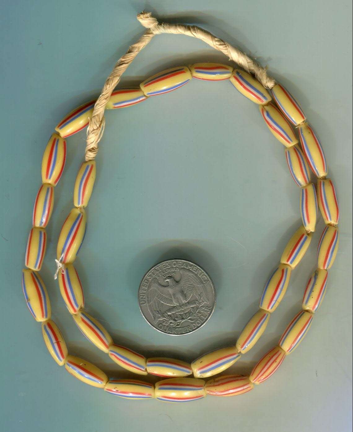 African Trade beads Vintage Antique Venetian glass old striped melon beads