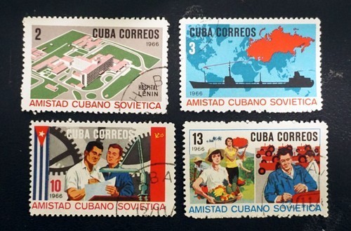 sCUBA Sc# 1152-1155 FRIENDSHIP DIPLOMACY Iron Curtain Cpl set of 4 1966 used cto
