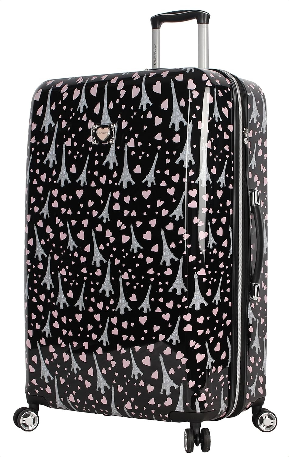 Betsey Johnson 30" Checked Luggage Scratch Resistant ABS + PC Hardside Suitcase