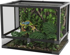 Reptile Terrarium 24x18" 34 Gal Aluminum Frame Ventilated Anti-Escape Tank