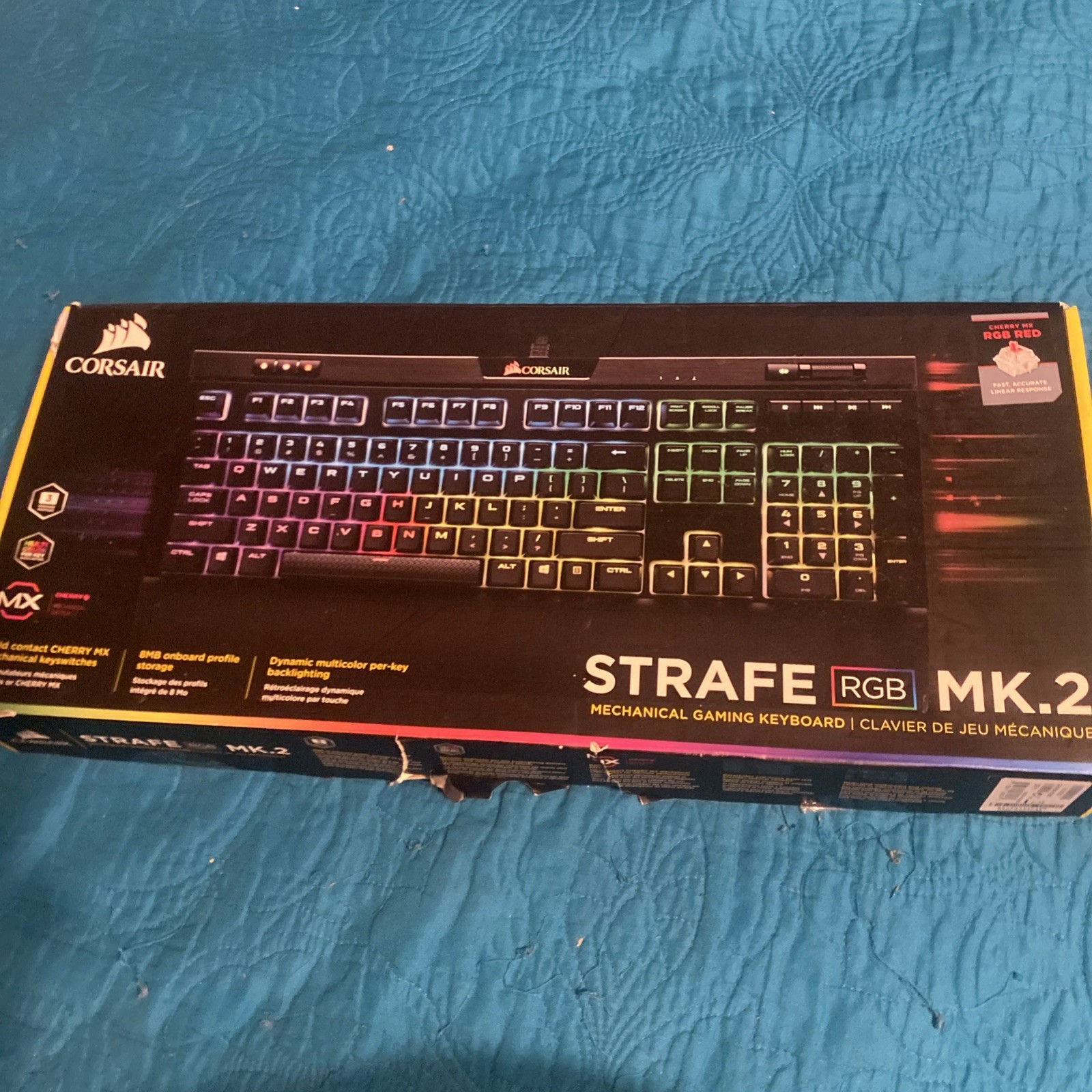 Open Box, Corsair Strafe RGB MK.2 Mechanical Keyboard, Cherry MX