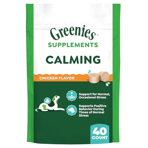 Greenies Calming Chews for Dogs, Chicken Flavor, 7.3oz, 40 Count