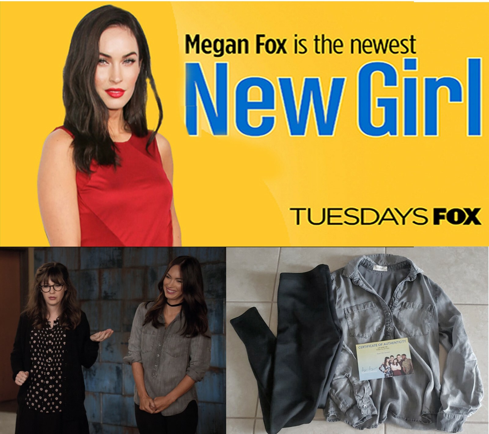 NEW GIRL Tv Wardrobe: Reagan/Megan Fox 2pc outfit Studio COA