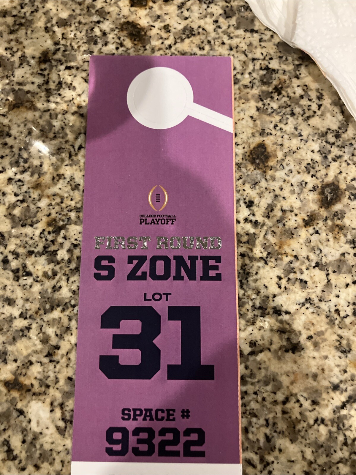 PSU vs SMU Reserved Lot (31) Parking Pass