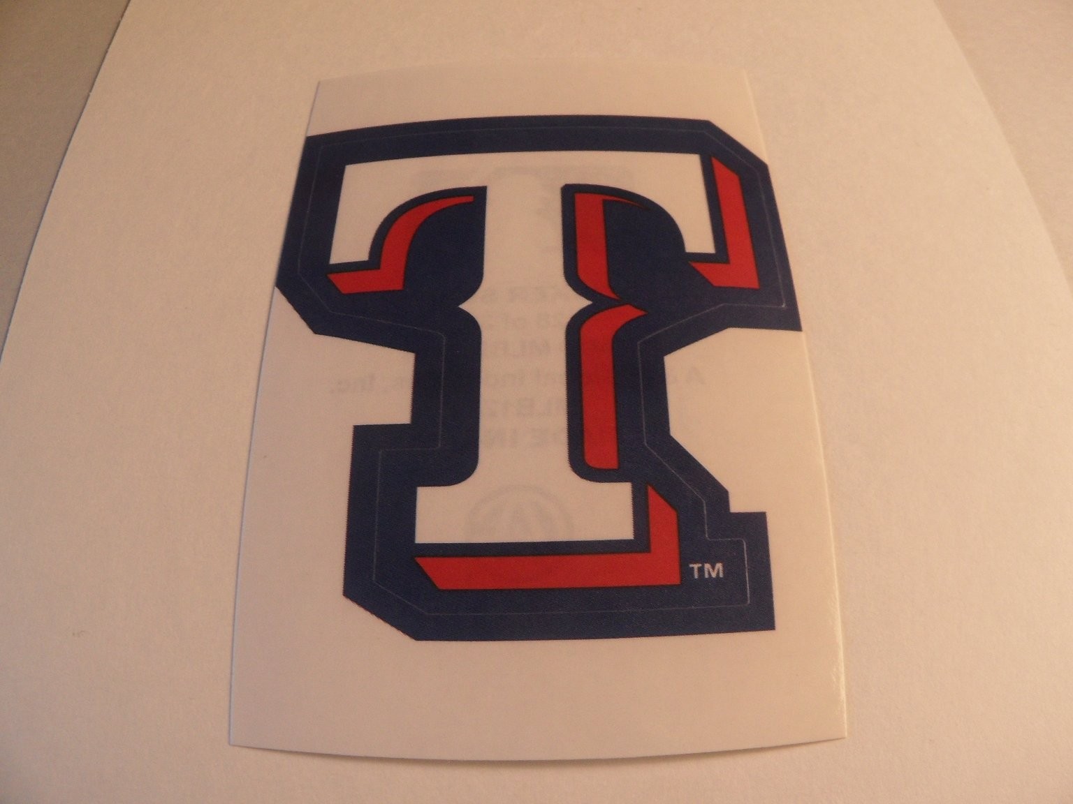 Texas Rangers MLB T Logo Sticker Decal A&A Global Industries 2014