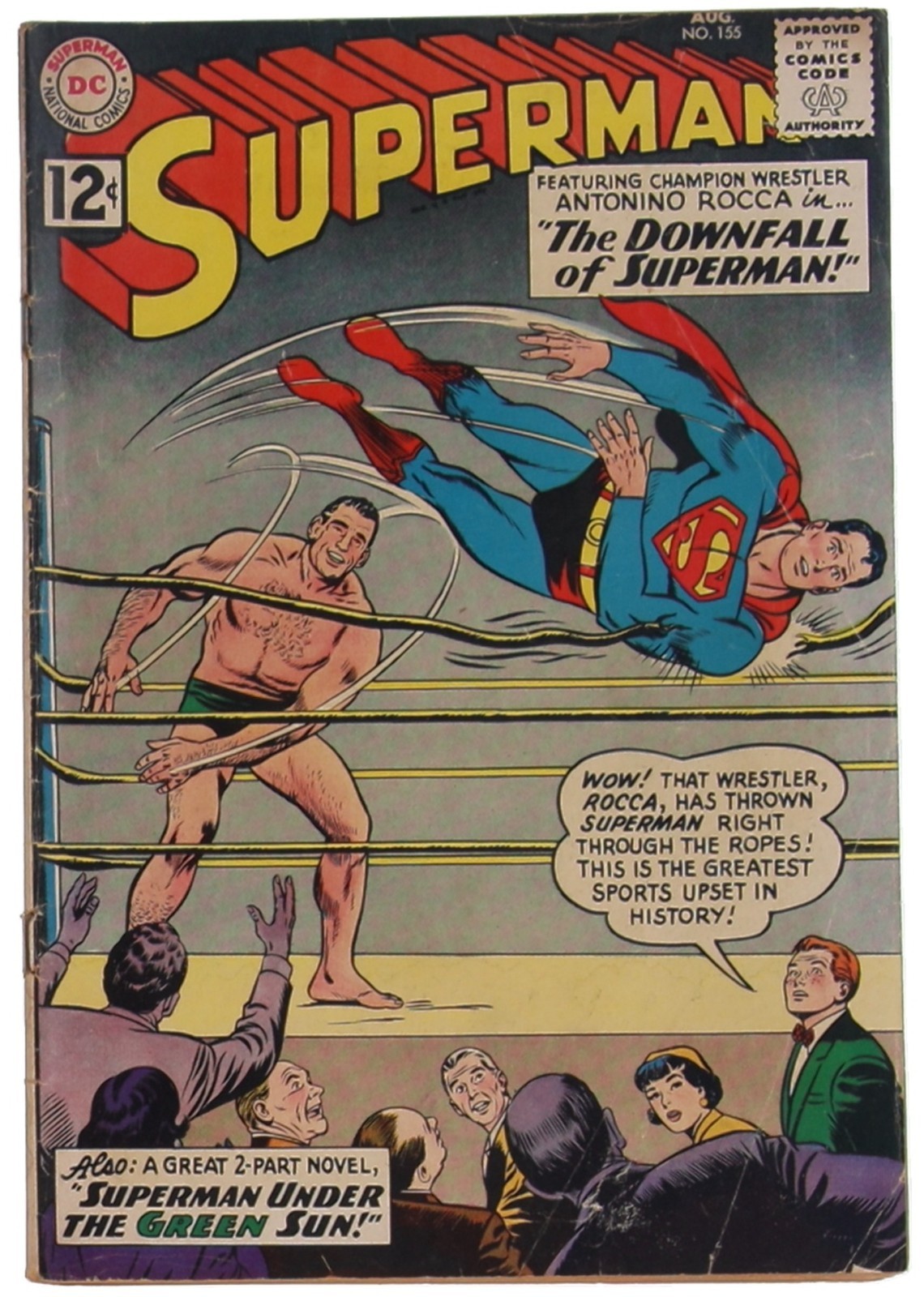 Superman #155 (1962) Silver Age DC Comic – Downfall of Superman – FN+ High Grade