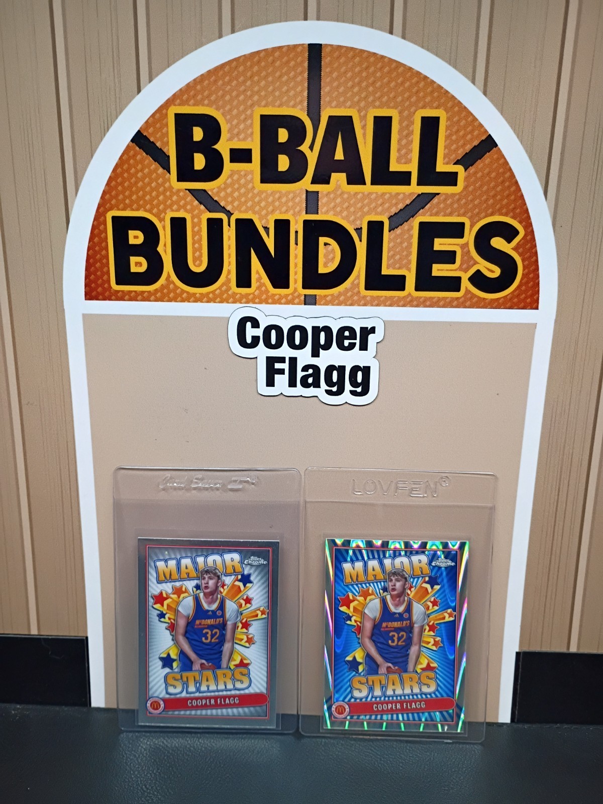 2024 Topps Chrome McDonalds Major Stars Cooper Flagg RC #SES-COF (2 Card Lot)